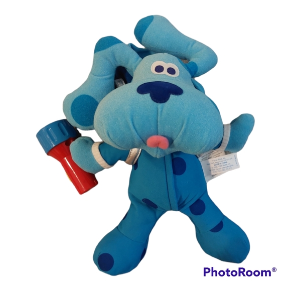 Vintage 90s Y2K Blue's Clue Dog Bedtime Sleepover Sleeping Bag Flashlight Plush - Picture 2 of 7